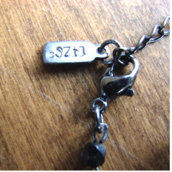 Black Bead Rhinestone Necklace Drop Earring Set Prom Wedding 1928 Jewellery - Picture 6 of 8